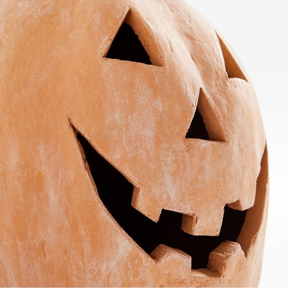 Pottery Barn Spooky and Cute Handmade Terracotta Jack O' Lantern Large P… - Picture 6 of 17